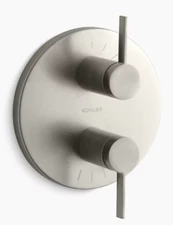 Kohler Stillness Thermostatic Valve trim w/lever handles for stacked valve