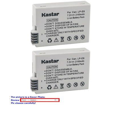 Kastar Battery LPE8 for Canon LP-E8 and Canon EOS 550D 600D Rebel T2i T3i X4 X5