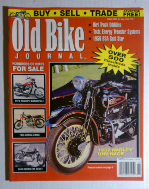 OLD BIKE JOURNAL  VINTAGE  MOTORCYCLE  MAGAZINE 1995 1937 