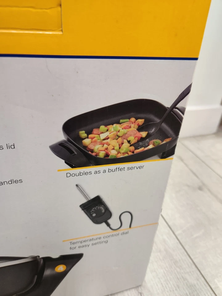 Sartén eléctrica BELLA 12 x 12 pulgadas con revestimiento antiadherente sin BPA Foto 3 de 4