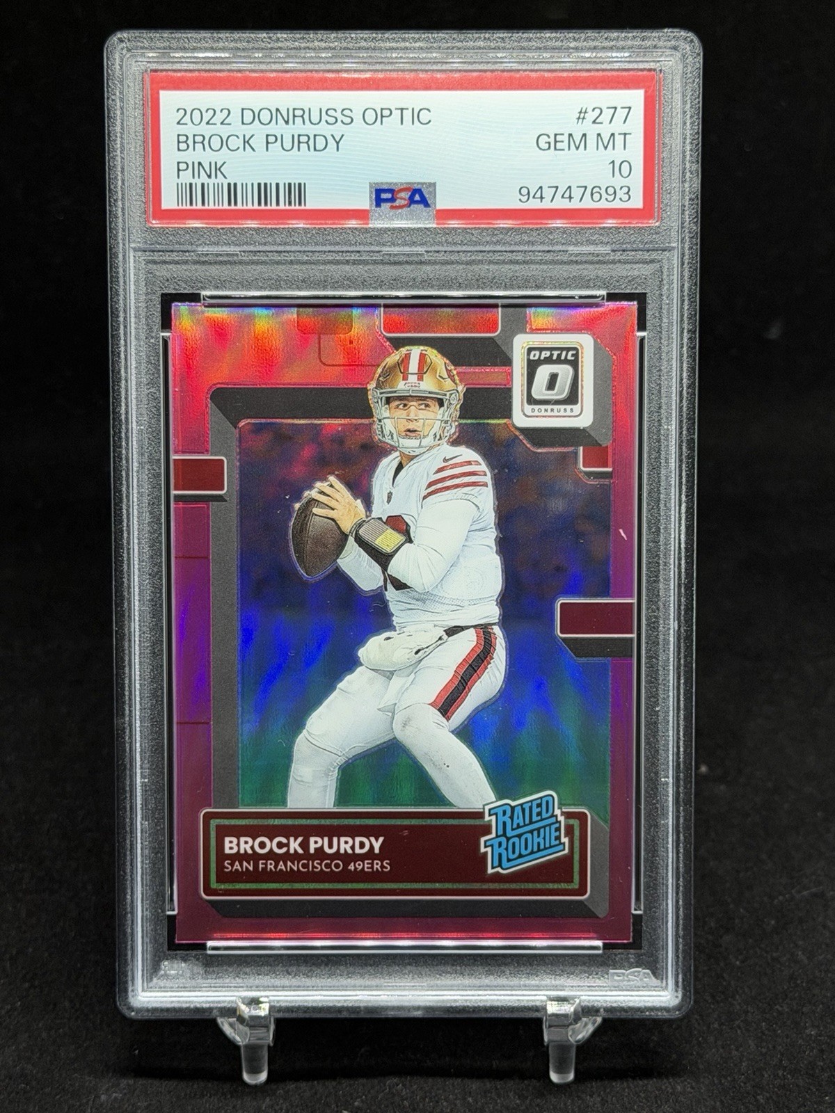 Brock Purdy Panini Donruss Optic #277 Pink