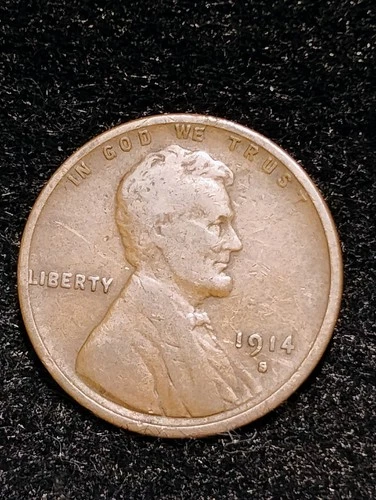 1914 S ~ LINCOLN WHEAT CENT ~ VG