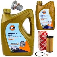 MotoröL Filter Set Gulf Formula ULE 5W-40 6 Liter + Schraube FüR BMW 1Er 3Er 5Er