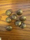 VIRGINIA BRASS WATERBURY CIVIL WAR UNIFORM BUTTONS (LOT OF 8) MADE IN USA