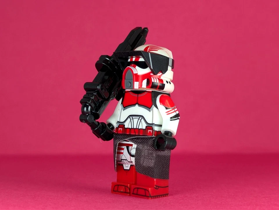 LEGO Star Wars Custom Minifig (1x) Shock Corps Clone ARF Trooper + Z6 Heavy Gun - Image 3 of 4