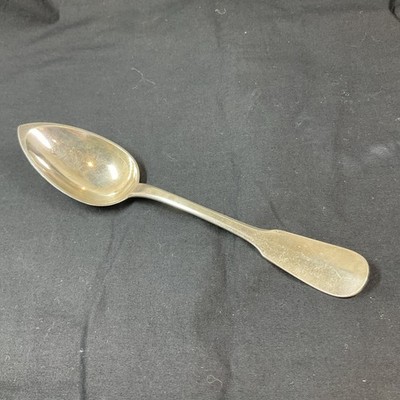 Antik Vintage versilberter Christofle Alfenide Servierlöffel 21,5 cm Besteck