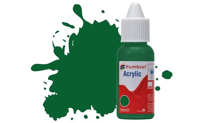 Humbrol DB0120 Acrylic Paint 120 Light Green Matt 14ml Dropper Bottle Airfix - Image 2