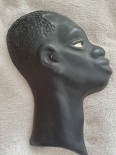 Vallauris buste homme africain  céramique. Années 50 / 60. Ancien decoration...