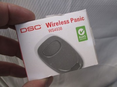 DSC WS4938 Single Button Wireless Panic Remote with Neck Strap & Clip