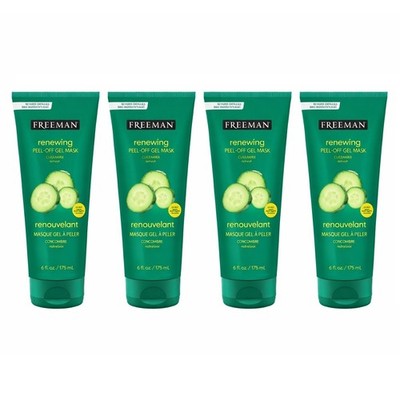 4x 175ml Freeman Renewing Cucumber Peel Off Gel Face Mask Refreshed Soft Smooth