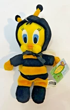 Looney Toons - Warner Bros. - Tweety Bird as Honey Bee Bean Bag-NWT-9x7 Inches