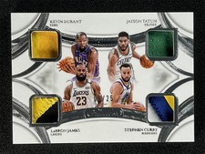 2024-25 Flawless Kevin Durant/Tatum/LeBron James JSY# 1/1/Curry Quad Patch /25