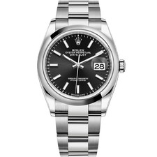 Rolex Datejust 36, 126200, Stainless Steel, Bright Black Index, Oyster Bracelet