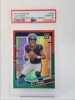 C.J. STROUD 2023 DONRUSS OPTIC RATED ROOKIE RED & GREEN RC PSA 10 Q0004