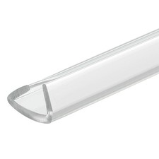 25/64"x 5/8"x 4.9ft Rubber U Channel Edge Trim Fits 11-12mm Edge, Clear