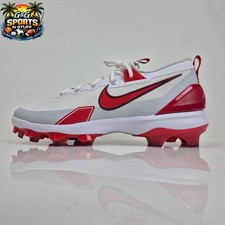Nike Force Trout 9 Elite MCS White Red Gray Baseball Cleats FZ0884-101 Men's 14