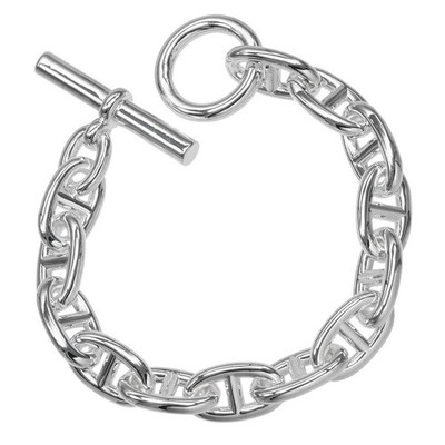 Hermes Chaine d'Ancre TGM 13コマ HERMES Chaine d'Ancre TGM 13 links Bracelet Silver925 120.7g Women