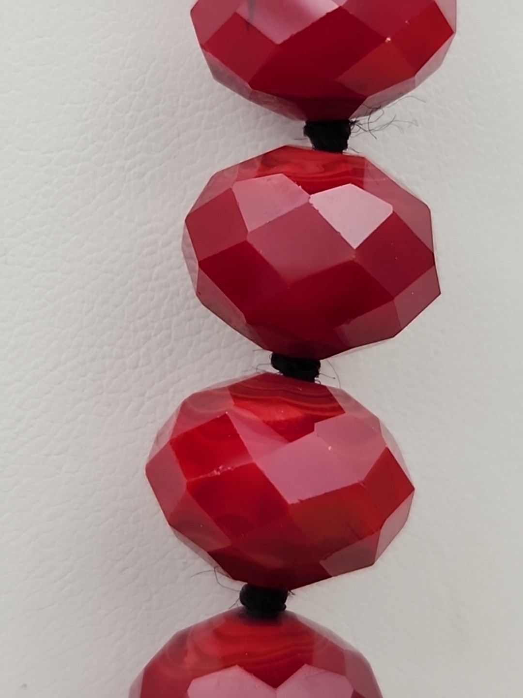 Faceted/Graduated Red Ruby/Double Knot/Sterling S… - image 10