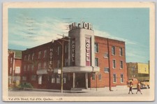 Val d'Or Hotel Quebec White Border Postcard