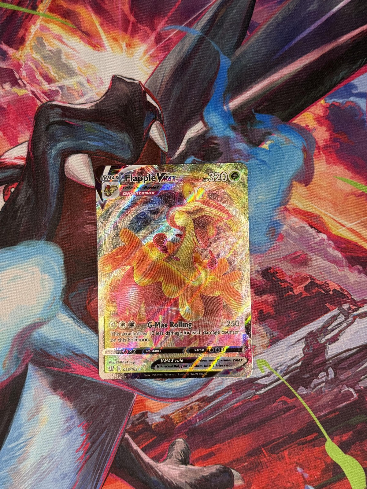 Flapple Vmax 19/163 - Battle Styles - Ultra Rare Holo Pokemon