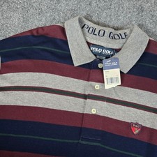 Polo Golf Ralph Lauren Striped Polo Shirt Men's XL Short Sleeve Golf 4 Cotton
