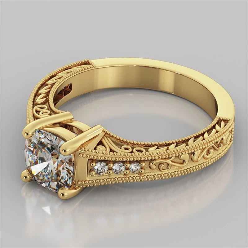2.30 Ct Round Cut Lab Created Diamond Anniversary Ring 14k Yellow Gold Size 8 - Image 3 of 4