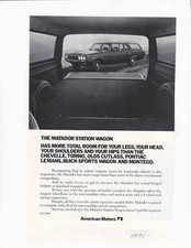 Amc Matador Station Wagon Print Ad Paper 10 X 6.5 1971 Original