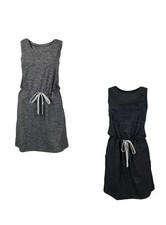 Member's Mark Women Tank Favorite Soft Pullover Mini Dress Black Camo Elastic XL