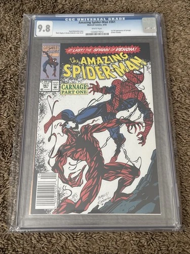 Amazing Spider-Man #361  1st Appearance of Carnage  CGC 9.8 - NEWSSTAND 4/92