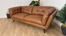 Sofology Hygge Leather 4 Seater Split in Relaxed Soft Tan