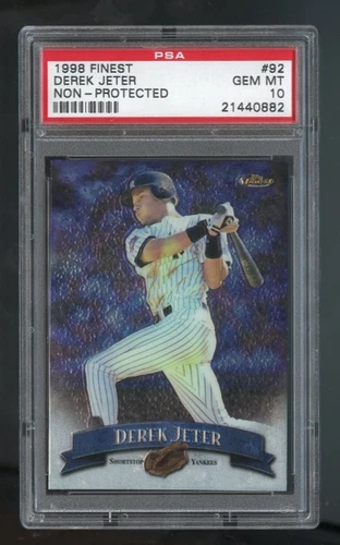 1998 Finest #92 Derek Jeter PSA 10 GEM MINT (non protected)