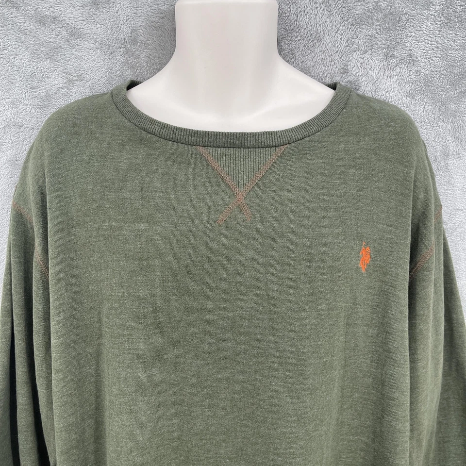 US Polo Assn Staple Sudadera Hombres Preppy Cuello Redondo Poni Lujo Pullover Talla 2XL Foto 4 de 4