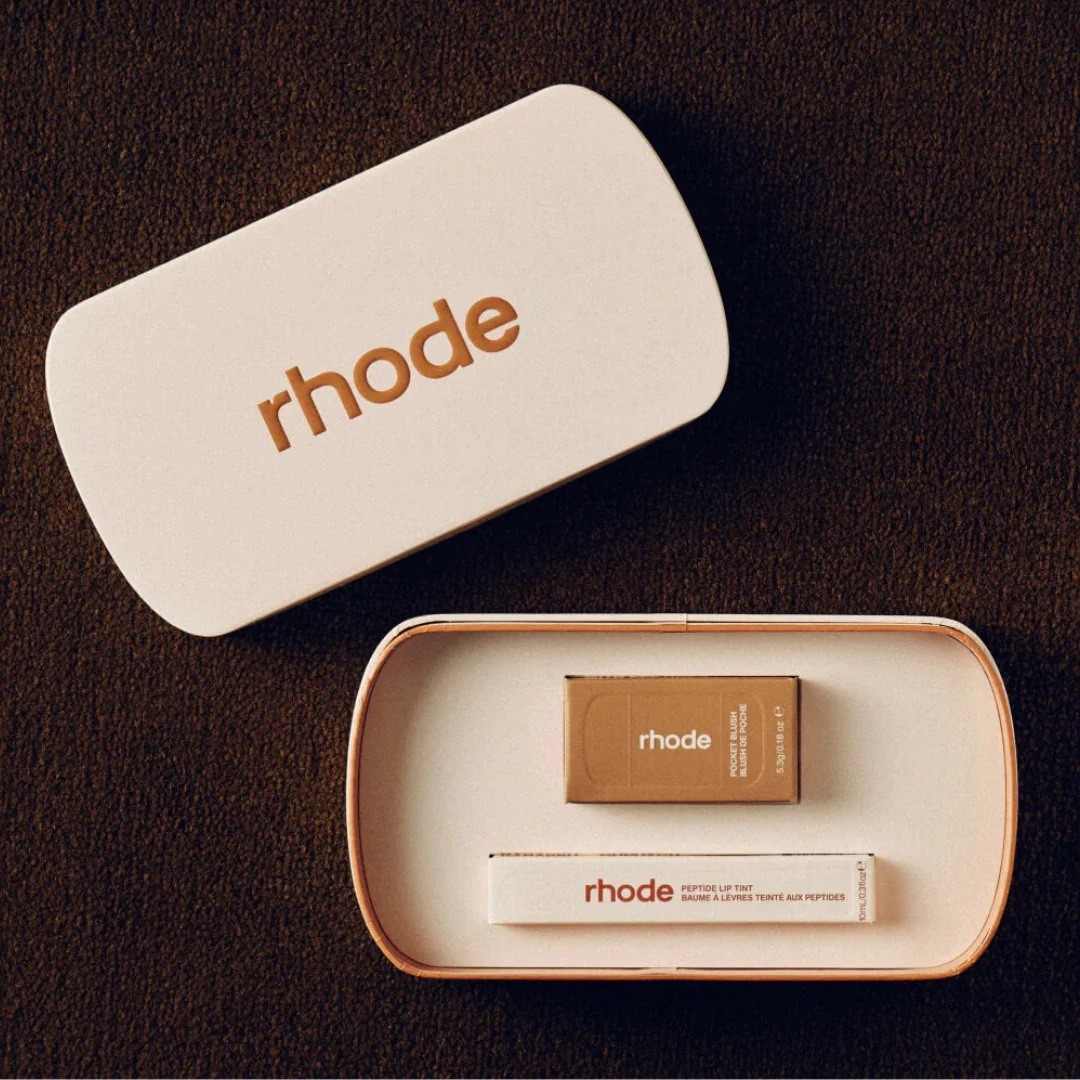 Rhode Cinnamon Roll Birthday Lip Peptide / Blush Duo Set, New In