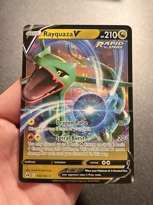 Pokémon TCG Rayquaza v Crown Zenith Holo Ultra Rare Card 100/159