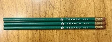 (3) Vintage Texaco Number 3 Pencils Unused Oil Advertising