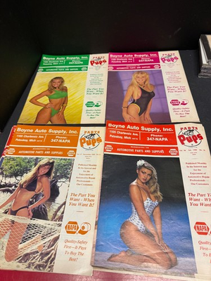 #ad Vintage 1980s NAPA AUTO PARTS PUPS car magazine PINUP COVER Bundle and Save $8.99