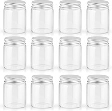 12 Pack 2Ounces Glass Jars with Lids,Clear Mini Mason Jars Glass Jars with Alumi