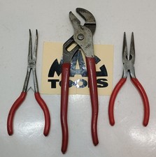 43- Mac Tools (3) Red Handle Grip Pliers P301...