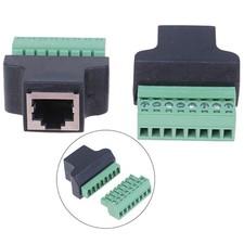 RJ45 to screw terminal adaptor rj45 female to 8 pin connector for CCTV DVR