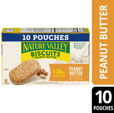 Nature Valley Biscuit Sandwiches, Peanut Butter, Snack Bars, 10 Bars, 13.5 oz