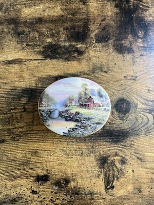 Thomas Kinkade  SUNSET AT RIVERBEND FARM  Music Box 1999 Ardleigh Elliott A03212