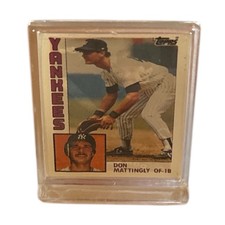 Vintage Don Mattingly 1989 Yankees Topps Double-Sided Mini Double Headers Card