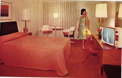 Vintage Stagecoach Motor Inn La Juna Colorado Room Postcard