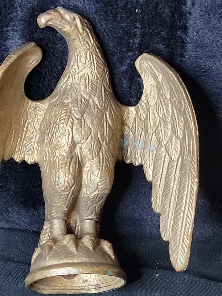 Бронзовый Орел Финиал Флаг Топпер ~ Украшенная Деталь ~ Антикварный  - Изображение 3 из 4