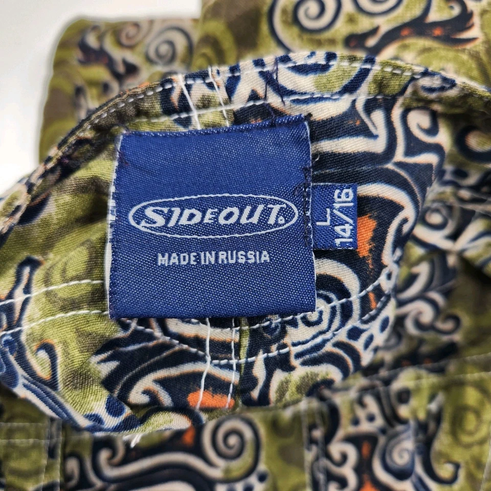 SIDEOUT Niños L 14/16 Lote de 2 Board Shorts Bañador No Forrado Verde Azul Foto 4 de 4