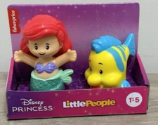 Fisher Price Little People Disney Princess Ariel & Fish Flounder Hard To Find