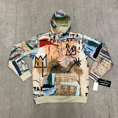 Jean-Michel Basquiat x Members Only Large Pullover Hoodie Hooded Sweatshirt L