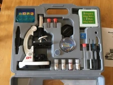 AmScope M30ABSKT2WWM Kids Beginner Kit Biological Microscope with Metal Arm - 52