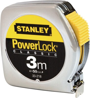 Taschenrollbandmaß PowerLock  L.8m Band-B.25mm mm/cm EG II Ku.STANLEY