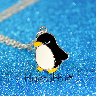 FUNKY PINGUIN HALSKETTE NIEDLICHES KITSCH KÜKEN SÜSS RETRO SPASS COOL WEIHNACHTEN VOGEL GESCHENK EMO